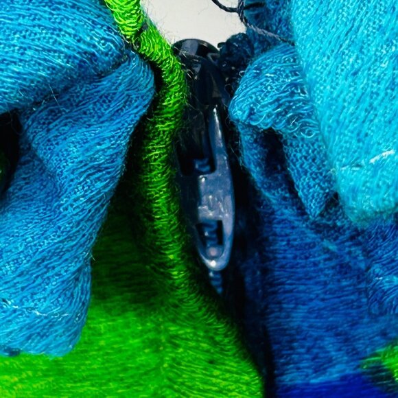 Vintage Andrade Resort Shops Floral Print Dress Size 6 Blue Ruffle Sleeveless - Picture 8 of 10